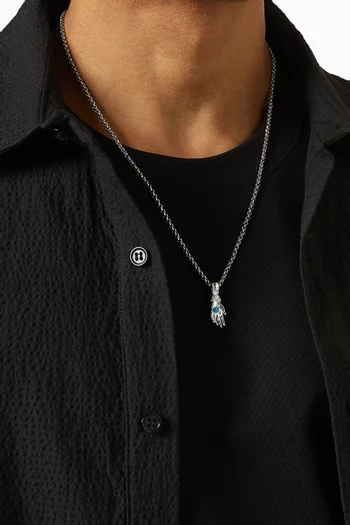 قلادة بدلاية على شكل كف فضة إسترلينية