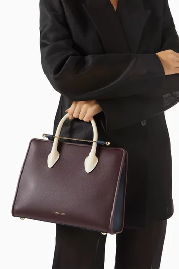 Midi Tote Bag in Leather