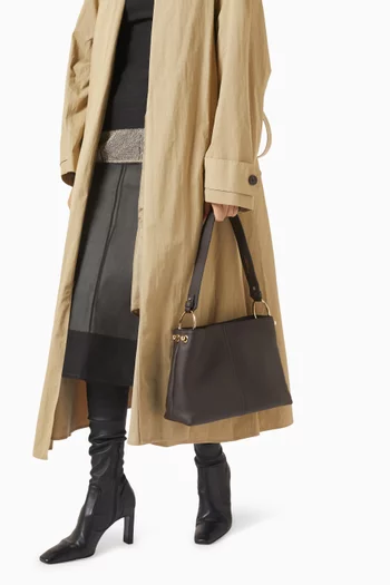 حقيبة هوبو لانا جلد بارز الملمس