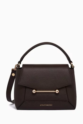 حقيبة نانو موزاييك بيد علوية جلد بارز الملمس