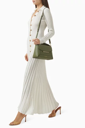 حقيبة موزاييك بيد علوية جلد عجل