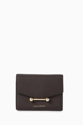 محفظة موزاييك ثلاثية الطيّ جلد