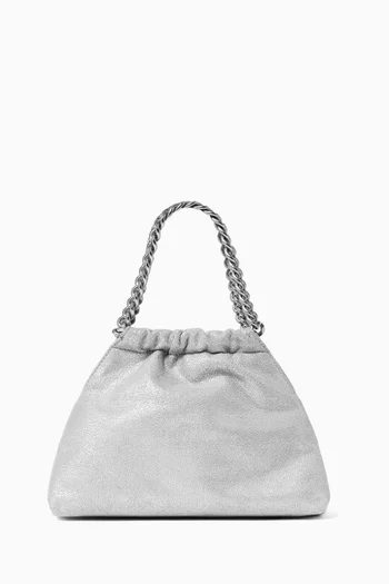 Mini Falabella Drawstring Bag in Eco Shiny Dotted Chamois