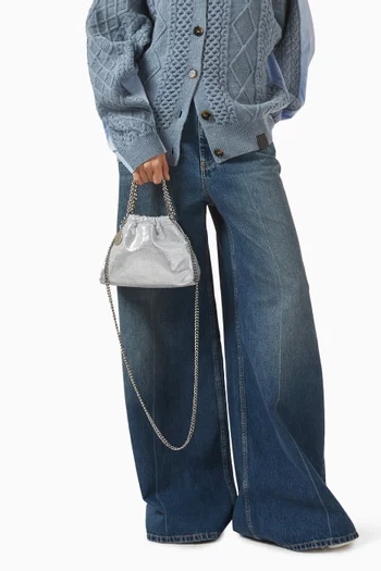 Mini Falabella Drawstring Bag in Eco Shiny Dotted Chamois