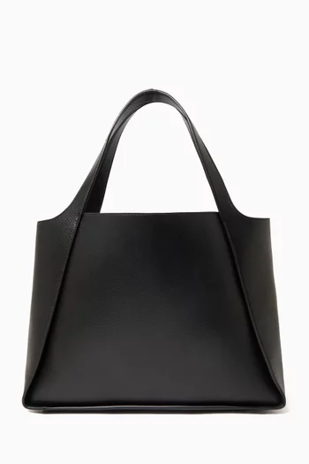 Studded-logo Tote Bag in Grainy Alter Leather