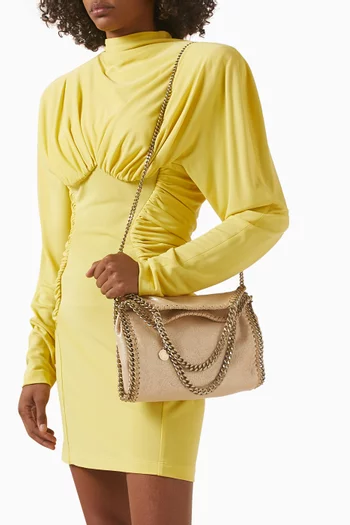 Mini Falabella Tote Bag in Eco Shiny Dotted Chamois