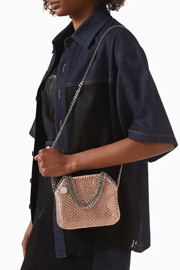 Mini Falabella Shoulder Bag in Eco Crystal & Mesh