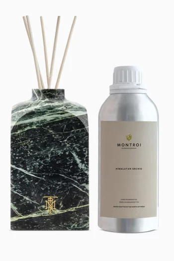 Wild Jasmine Square Mughal Jade Reed Diffuser Set, 500ml