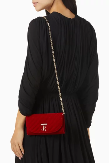 Curve Chain Wallet in Leather