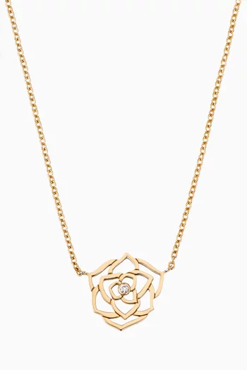 Rose Diamond Pendant Necklace in 18kt Rose Gold