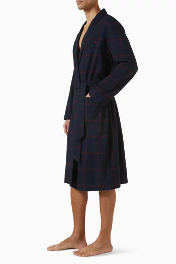 Check Robe in Cotton-blend