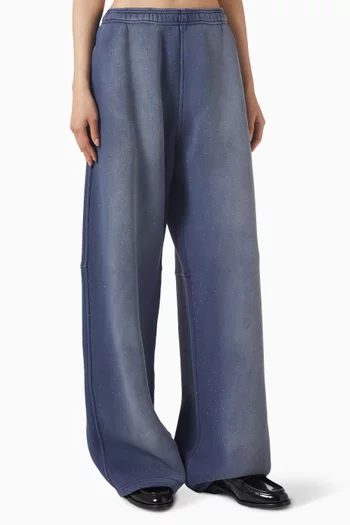 Wide-leg Sweatpants in Cotton Blend