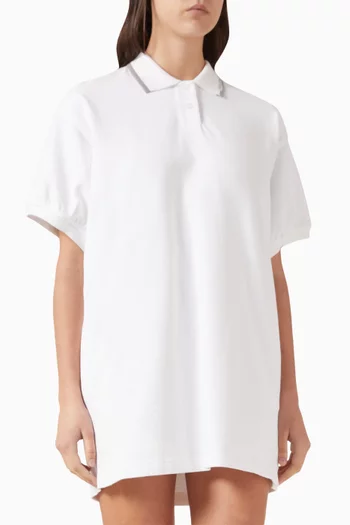 Relaxed-fit Polo Mini Dress in Cotton