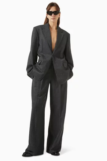Crystal Tailored Pants in Wool-mohair