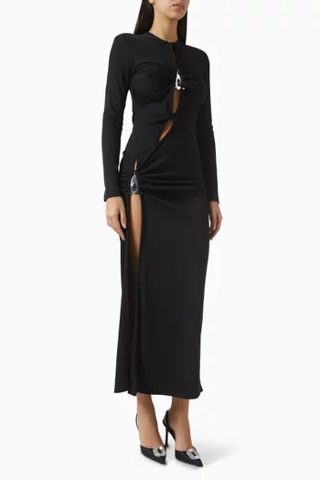 Crystal Pendant Open-twist Dress