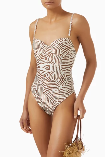 Mare Pearl-strap One-piece Swimsuit