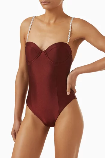 Mare Pearl-strap One-piece Swimsuit