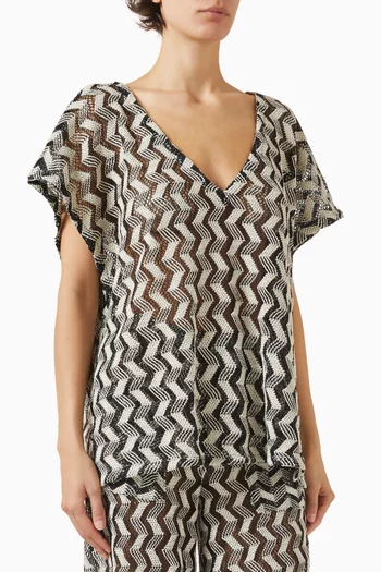 Fara Zigzag Cover-up Poncho