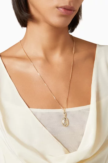 Mirror Pendant Necklace in 9kt & 18kt Gold