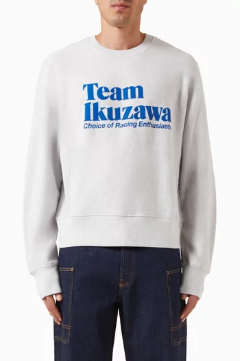 سويت شيرت برقعات على المرفقين فرنش تيري