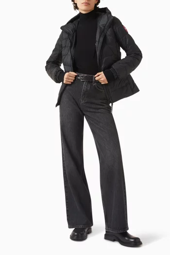 جاكيت ابوت بغطاء رأس نايلون معاد تدويره