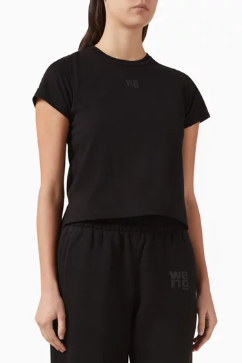 تي شيرت مزين بشعار الماركة بتصميم منفوخ جيرسيه