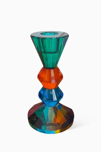 حامل شمعة زجاج كريستالي