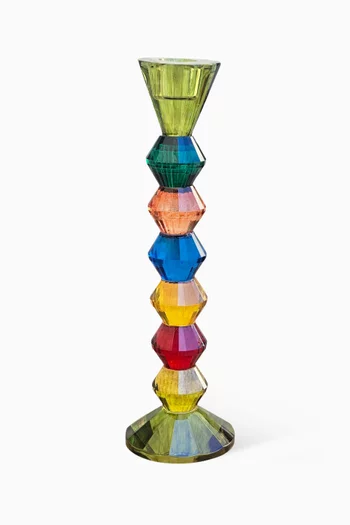 حامل شمعة زجاج كريستالي