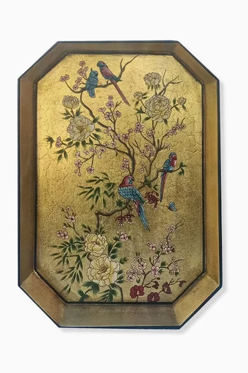 Bird Tray in Hand-painted Iron