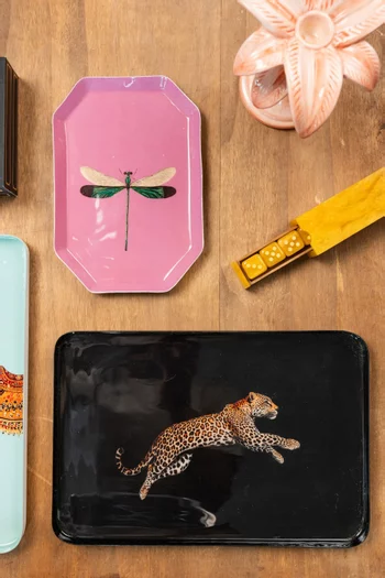 Animal Printed Tray in Iron