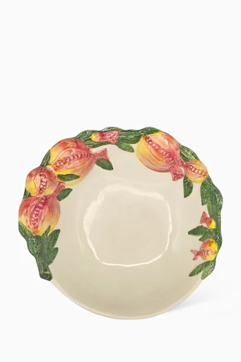 وعاء سلطة بنقشة رمان خزف