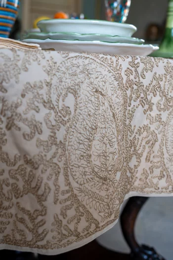 Embroidered Tablecloth in Cotton
