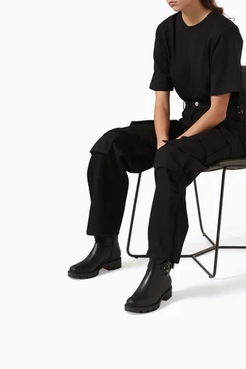 Dianouchette Lug Boots in Waxed Calf Leather