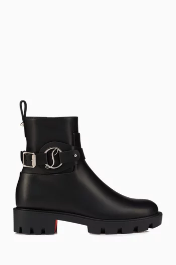 Dianouchette Lug Boots in Waxed Calf Leather
