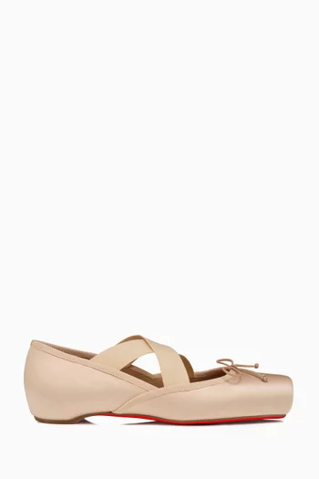 Cassiasticina Ballerina Flats in Satin