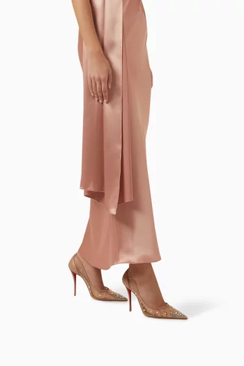 حذاء كلاسيك ميس زي ديجراستراس بكعب 100 مم قماش شبكي