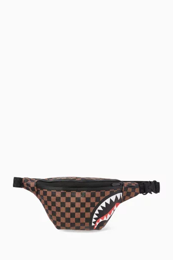 حقيبة كروس سافي بنقشة مربعات 2 بملمس بارز