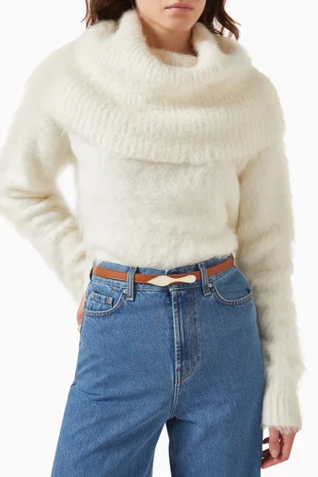 Bettina Reversible Belt in Calf Leather