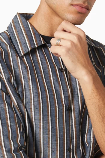 Arabic Letter "Meem" Ring in Sterling Silver