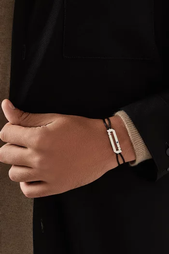 سوار بحلية حرف "ت" فضة إسترلينية