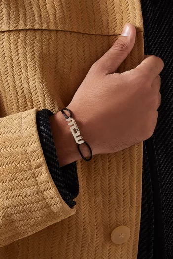 Arabic Letter "Seen" Bracelet in Sterling Silver