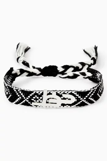 سوار بكلمة "حظ” من حرفين فضة إسترلينية