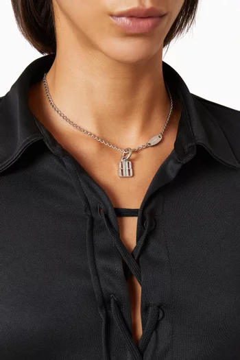 Nano Thin Rhinestone-embellished Necklace