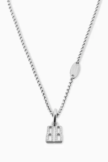 Nano Thin Rhinestone-embellished Necklace