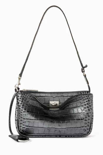 حقيبة بوشيت روديو سلينغ جلد بنقشة جلد التمساح