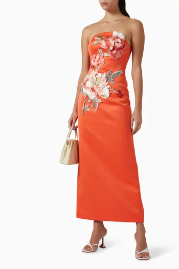 Ava Applique Floral Maxi Dress