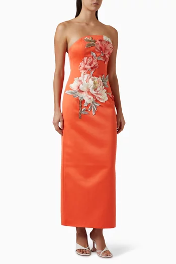 Ava Applique Floral Maxi Dress