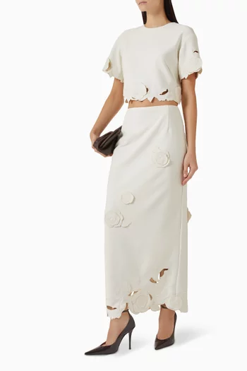 Kyra Applique Maxi Skirt
