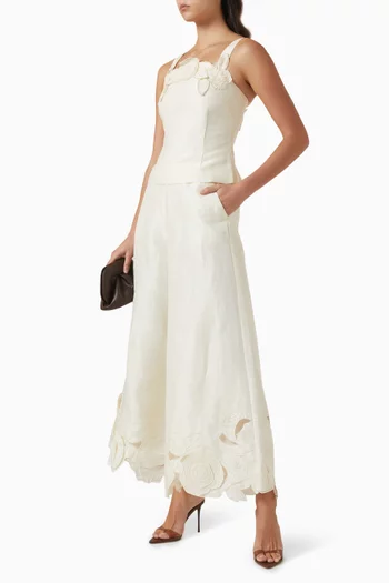 بنطال ثيودورا بتطريزات بارزة