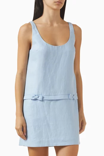 فستان هاربر قصير كتان